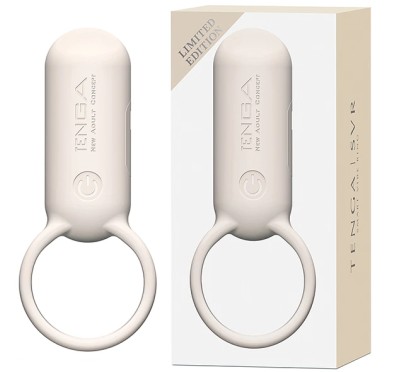 Pierścień wibrujący - Tenga SVR Smart Vibe Ring Sand Beige